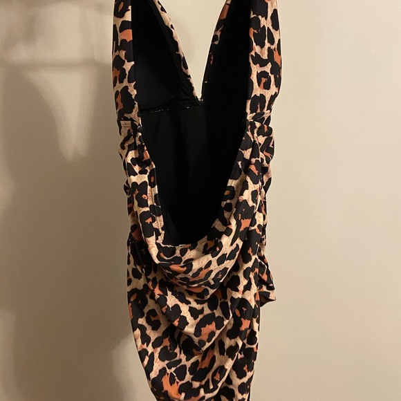 NWOT- Leopard Padded Push Up One Piece, Large - Picture 7 of 7